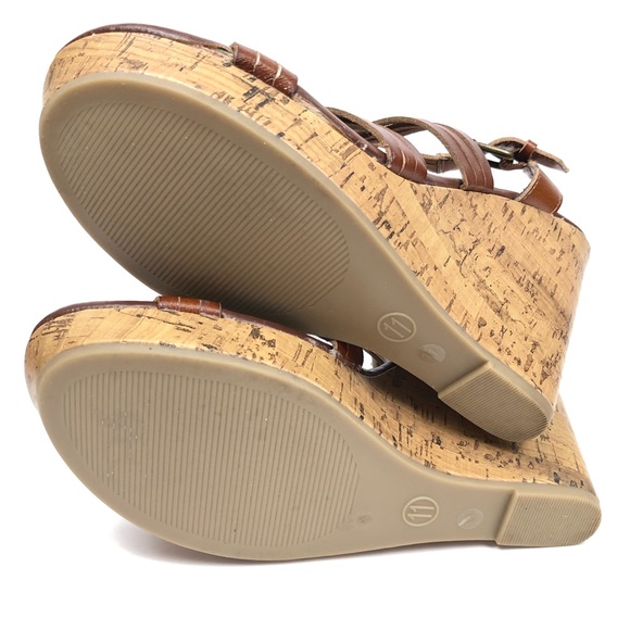 DV Dolce Vita Cognac Brown Cork Wedge Sandals 11 - Picture 6 of 8